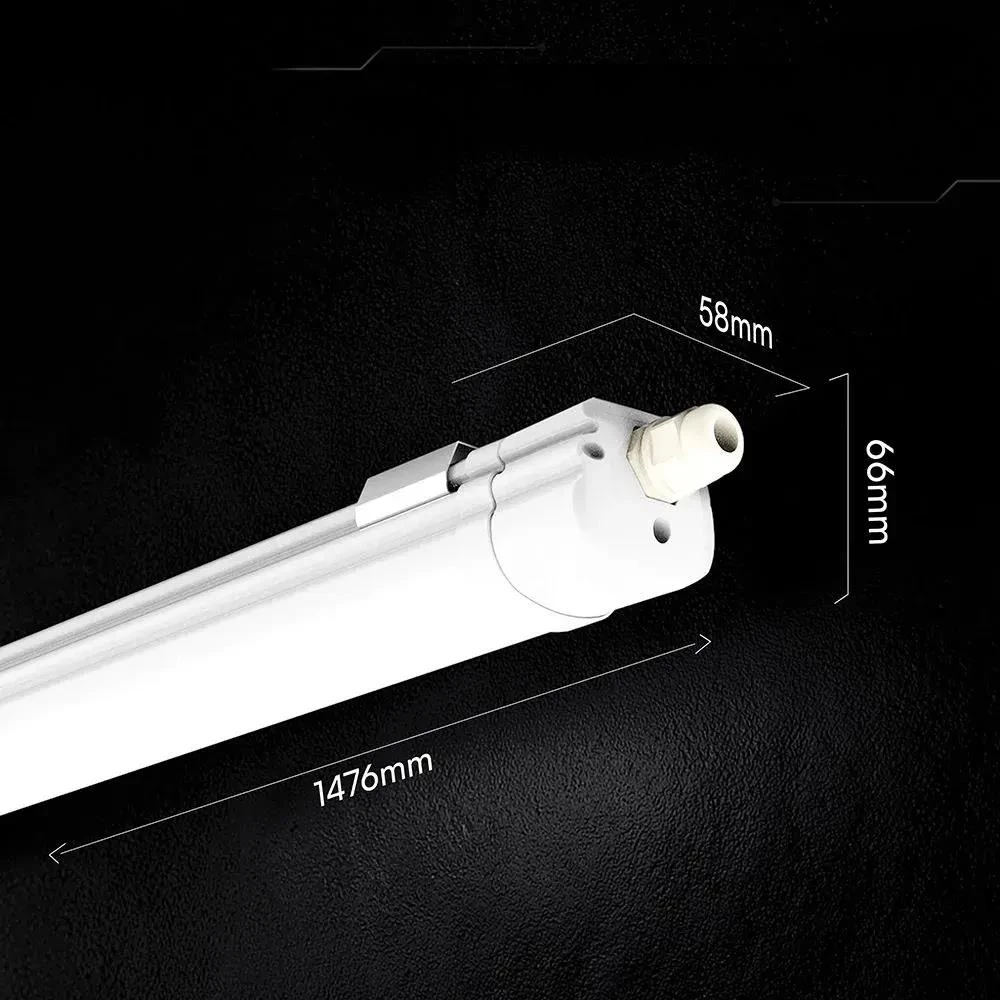 48W LED linijinis paviršinis šviestuvas G-SERIES, 150cm, baltas, 3000/4000/6500K, IP65