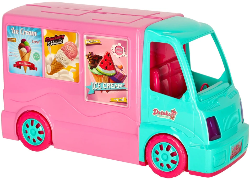 Lėlių automobilių rinkinys Food truck 21 el.