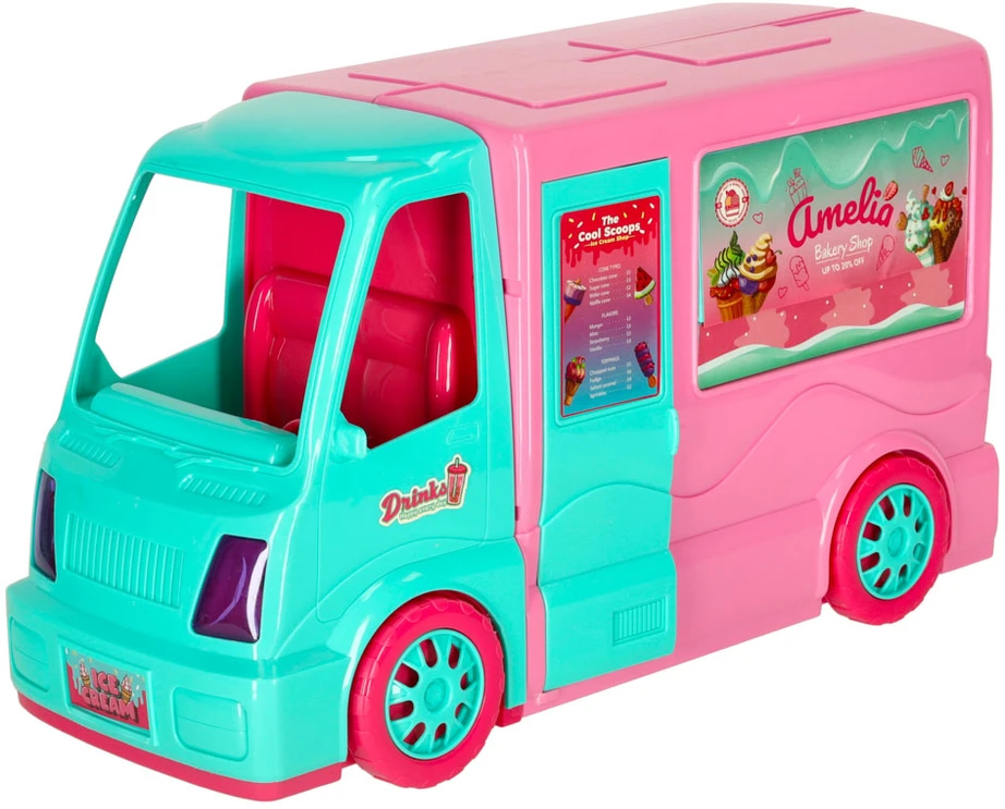 Lėlių automobilių rinkinys Food truck 21 el.