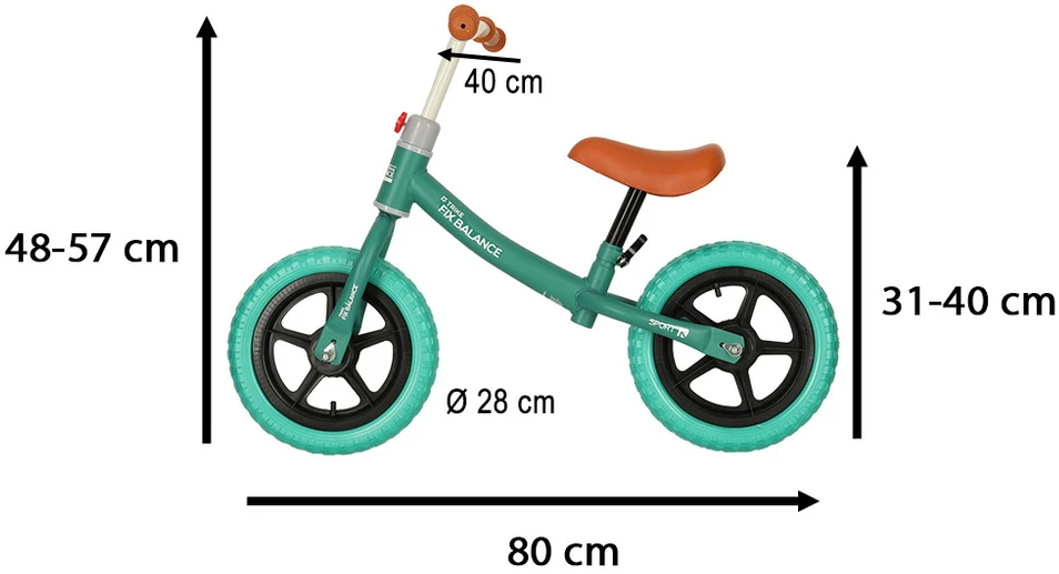 Balansinis dviratukas Trike Fix, Turkio spalvos