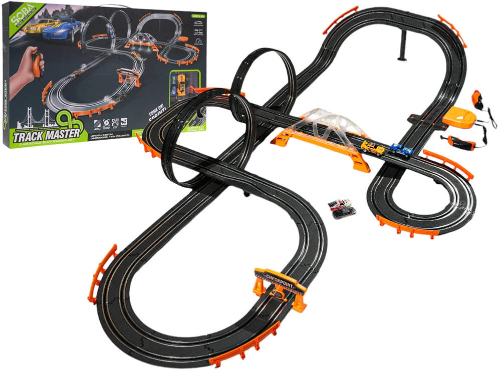 Lenktynių trasa TRACK MASTER su apšvietimu ir priedais
