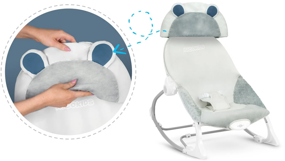 Ricokids šokinėjimo lovelė su vibracija - viržių spalvos