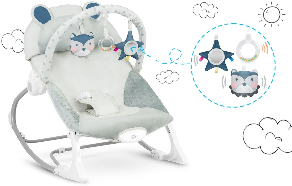 Ricokids šokinėjimo lovelė su vibracija - viržių spalvos