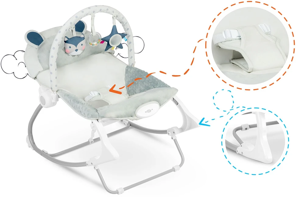 Ricokids šokinėjimo lovelė su vibracija - viržių spalvos