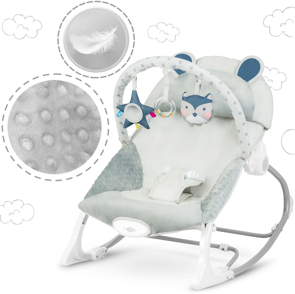 Ricokids šokinėjimo lovelė su vibracija - viržių spalvos