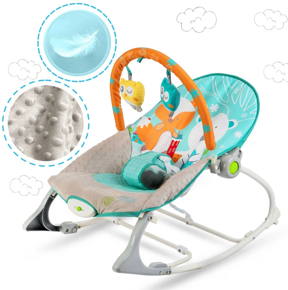 Ricokids šokinėjantis batutas su vibracija - baltas ir mėlynas