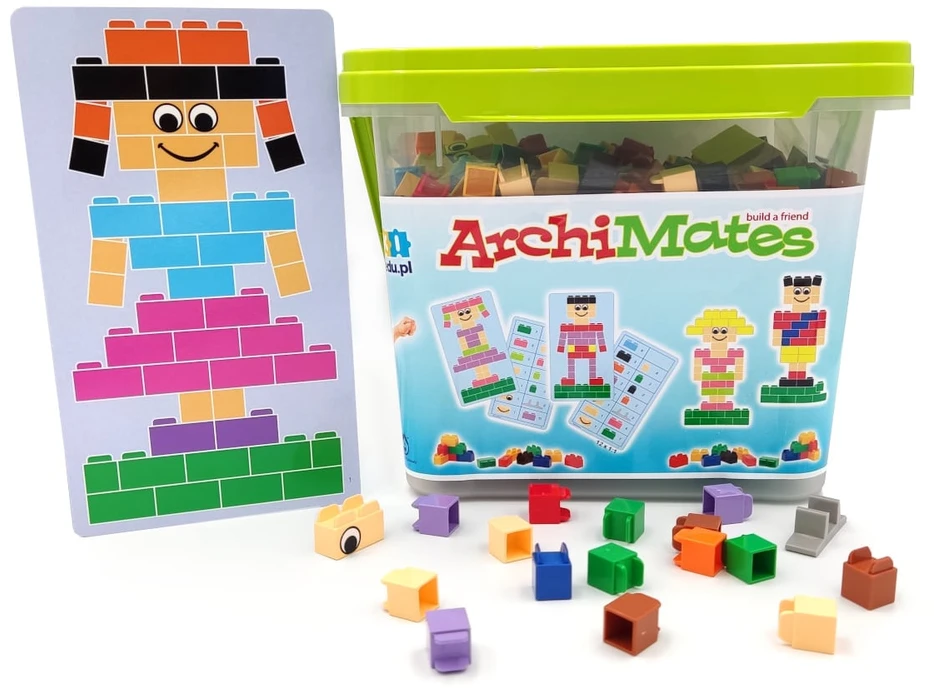Little Architect ArchiMates 630 dalių edukaciniai konstruktoriai vaikams nuo 5 metų, lavinantys kūrybiškumą ir motoriką