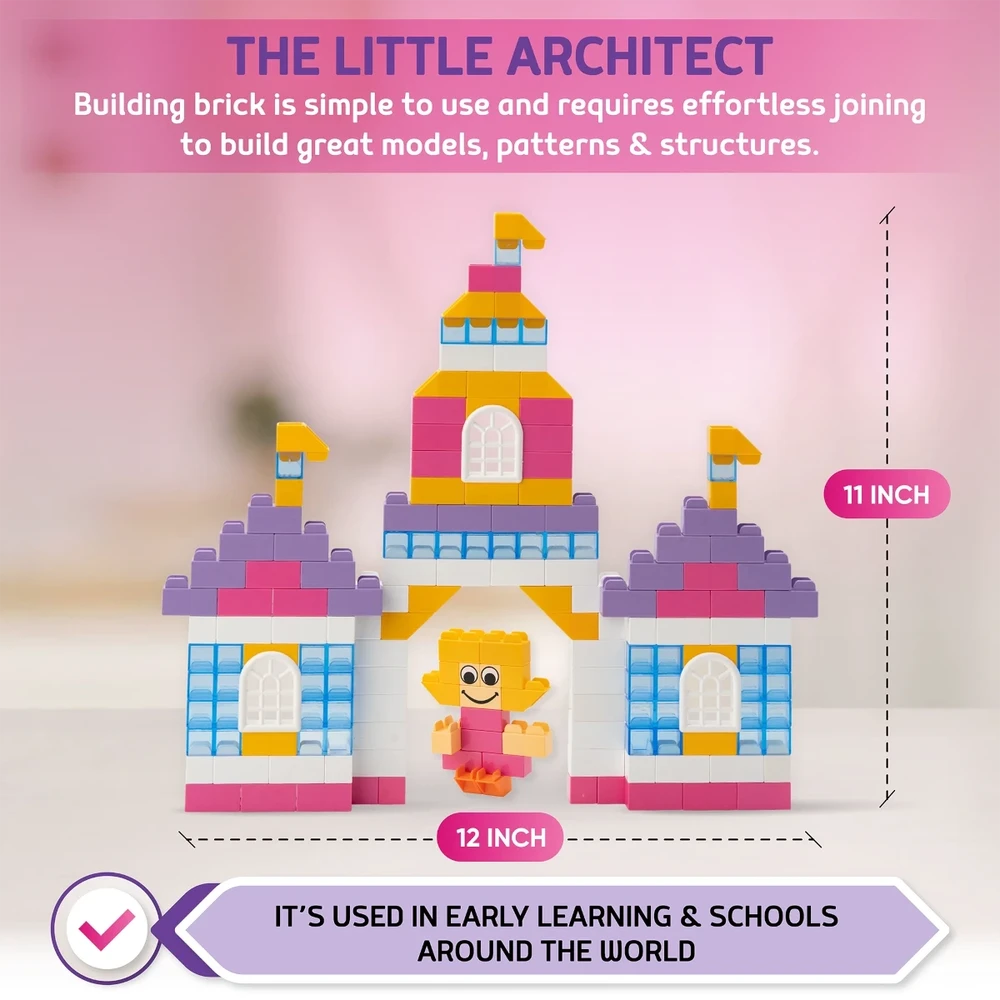 Little Architect Edukaciniai konstruktoriaus kiti 350 elementų, vaikams nuo 5 metų, gyvūnų modeliai