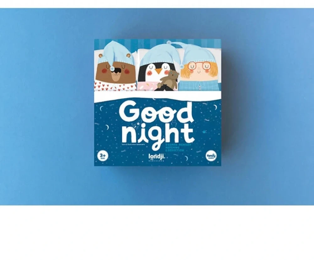 Londji edukacinis žaidimas „Good Night“ 3in1 atminties, loginio mąstymo ir derinimo lavinimui, vaikams nuo 3 metų