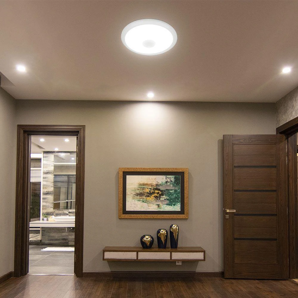 Lubinis šviestuvas 12W LED paviršinis šviestuvas, baltas, 3000/4000/6000K, su judesio davikliu, CREE LED chip
