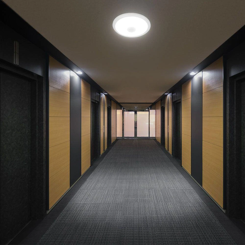 Lubinis šviestuvas 12W LED paviršinis šviestuvas, baltas, 3000/4000/6000K, su judesio davikliu, CREE LED chip