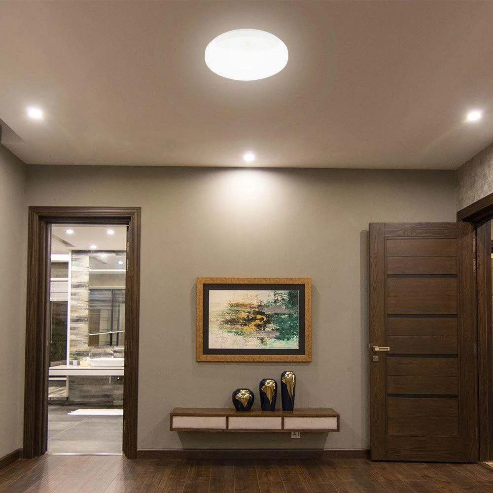 Lubinis šviestuvas 15W LED paviršinis šviestuvas, baltas, 3000/4000/6000K, su judesio davikliu, IP44, CREE LED chip