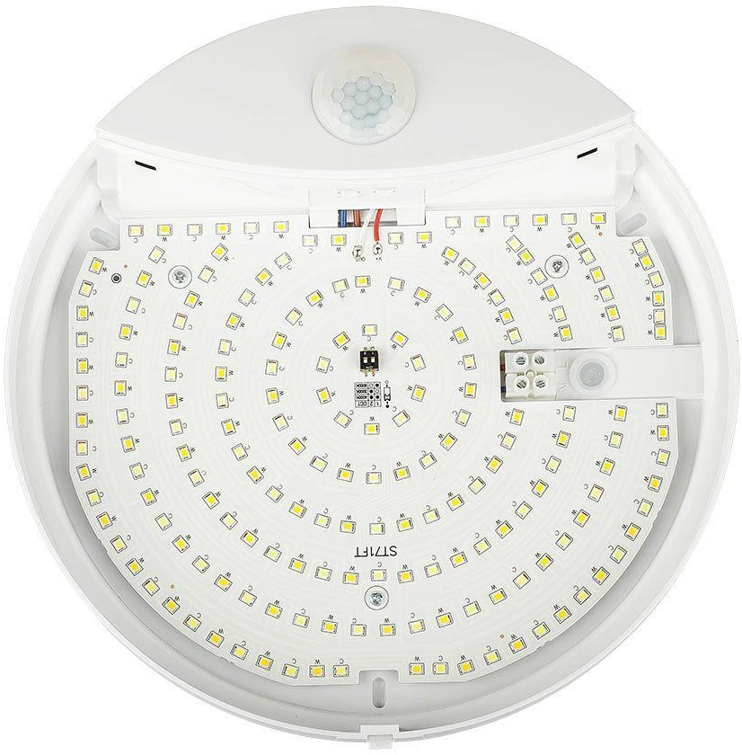 Lubinis šviestuvas 15W LED paviršinis šviestuvas, baltas, 3000/4000/6000K, su judesio davikliu, IP44, CREE LED chip