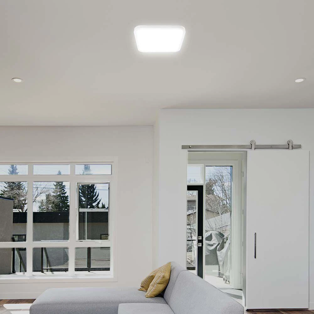 Sieninis šviestuvas 18W LED paviršinis šviestuvas, kvadratinis, baltas, 4000K, IP44, SAMSUNG LED chip