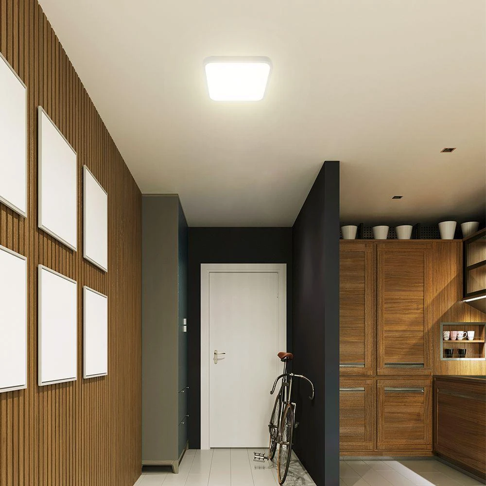 Sieninis šviestuvas 18W LED paviršinis šviestuvas, kvadratinis, baltas, 4000K, IP44, SAMSUNG LED chip