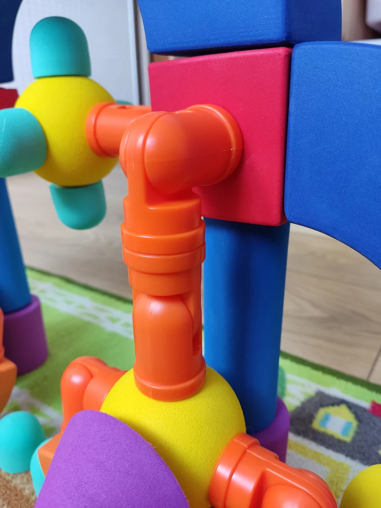 Magflexi Magnetinių minkštų putų konstruktorius vaikams nuo 3 metų, saugus ir lavinantis