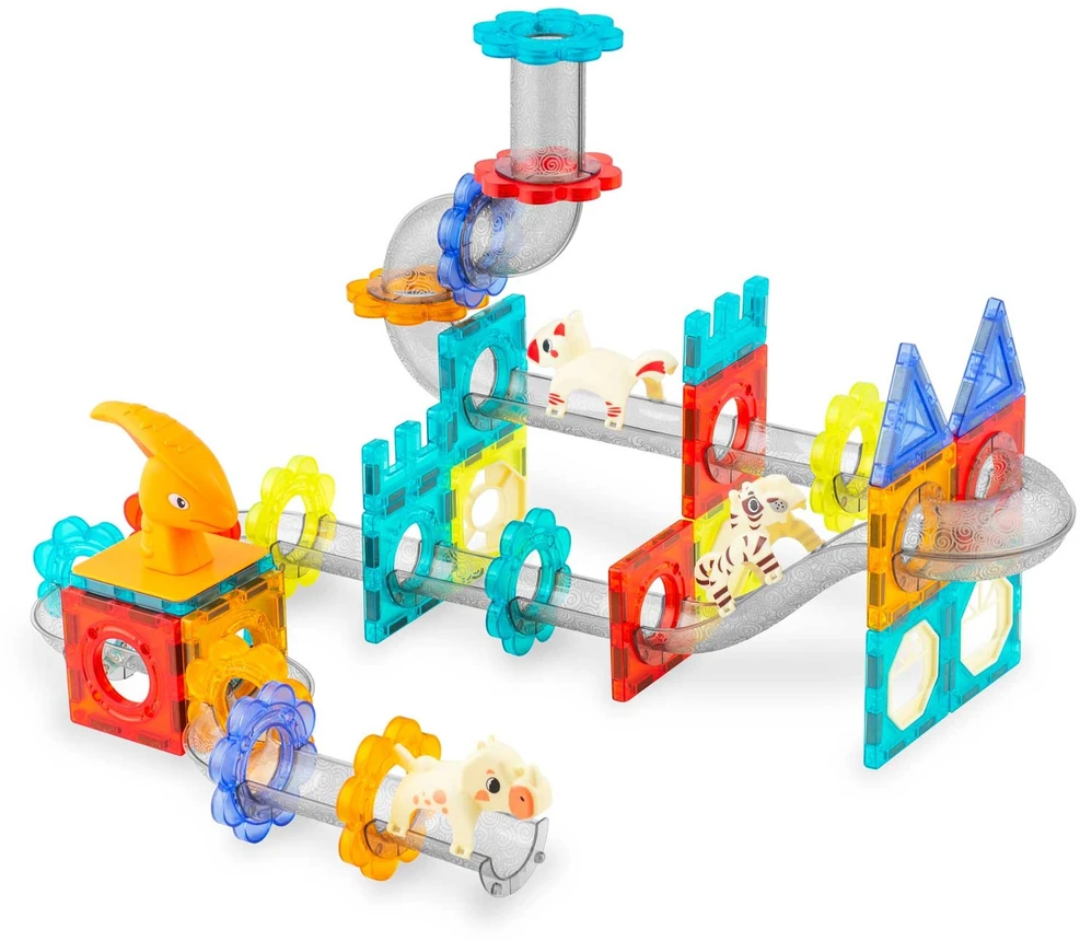 Magnetiniai kaladėlės Dinozaurai su čiuožykla RK-764 Ricokids