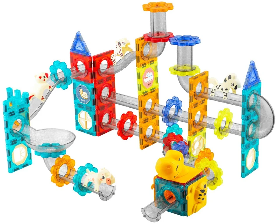 Magnetiniai kaladėlės Dinozaurai su čiuožykla RK-764 Ricokids