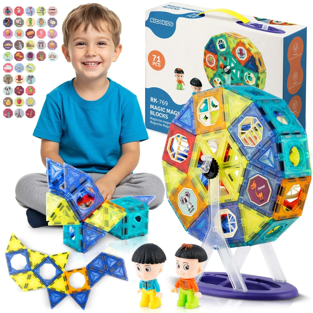 Magnetinės kaladėlės su karusele RK-769 Ricokids