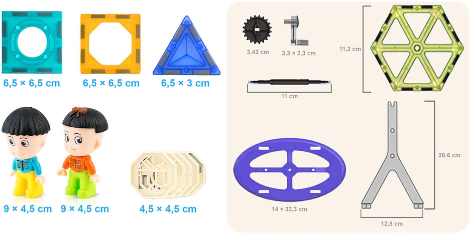 Magnetinės kaladėlės su karusele RK-769 Ricokids