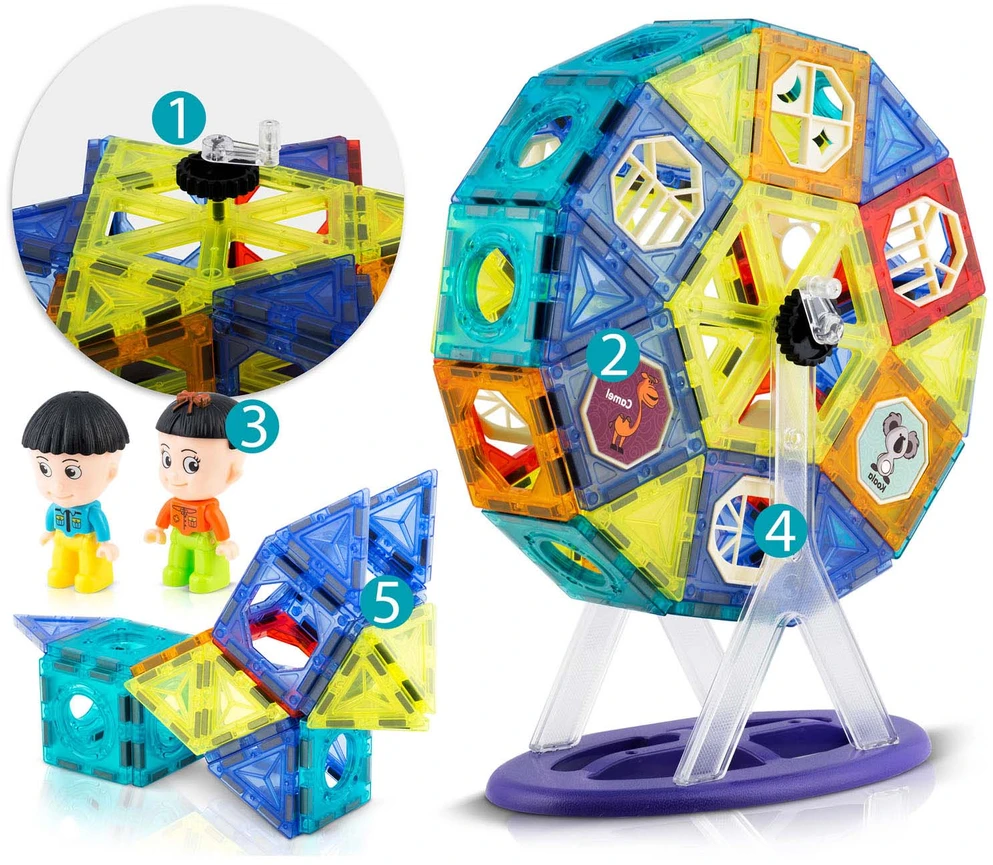 Magnetinės kaladėlės su karusele RK-769 Ricokids