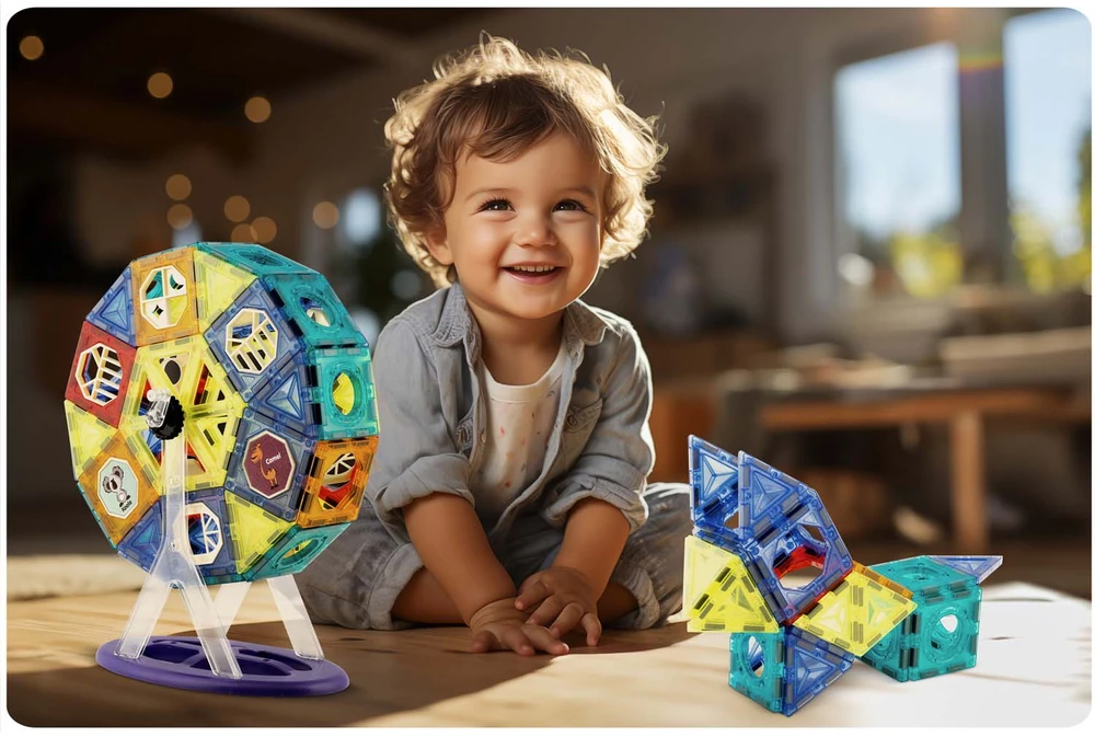 Magnetinės kaladėlės su karusele RK-769 Ricokids