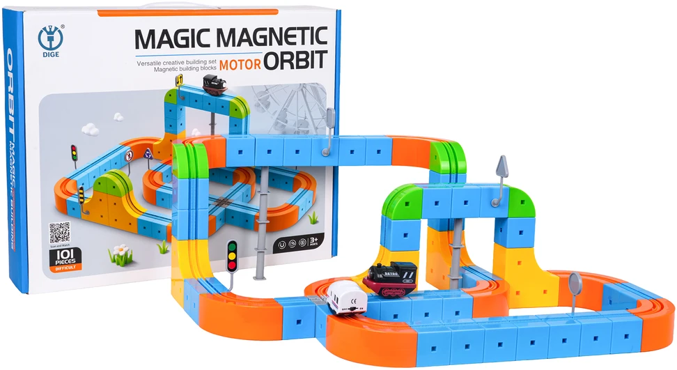 Magnetinis spalvotas takelis 101 vnt