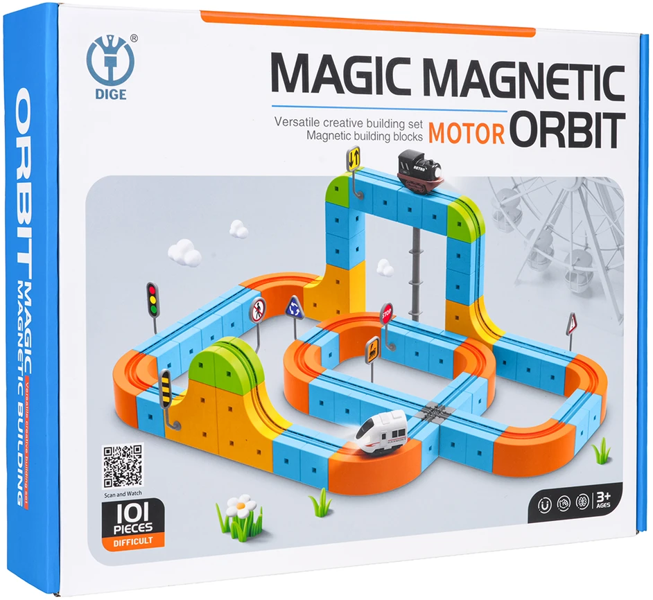 Magnetinis spalvotas takelis 101 vnt
