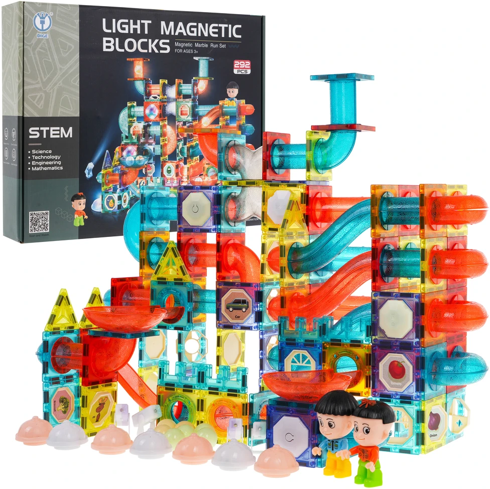 Magnetinių blokų rinkinys 292 elementai