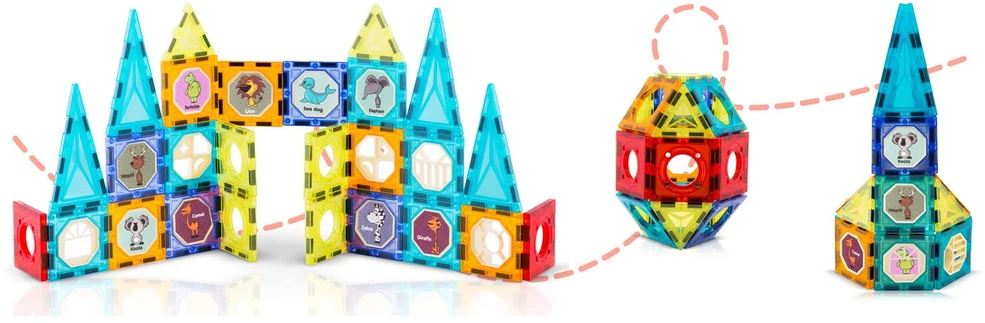 Magnetinių kaladėlių bokštas RK-768 Ricokids
