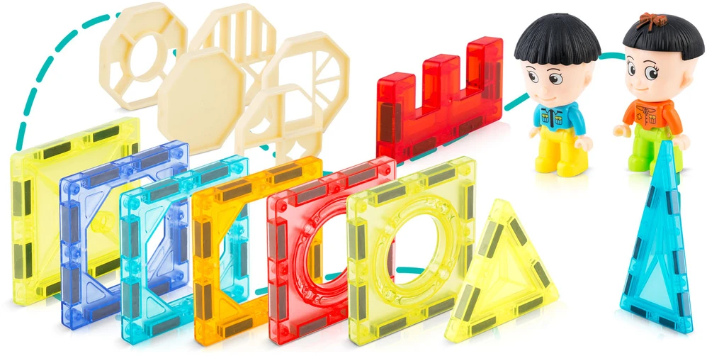 Magnetinių kaladėlių bokštas RK-768 Ricokids