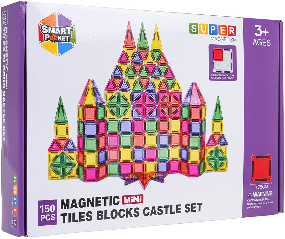 Magnetinių kaladėlių rinkinys 150 vnt