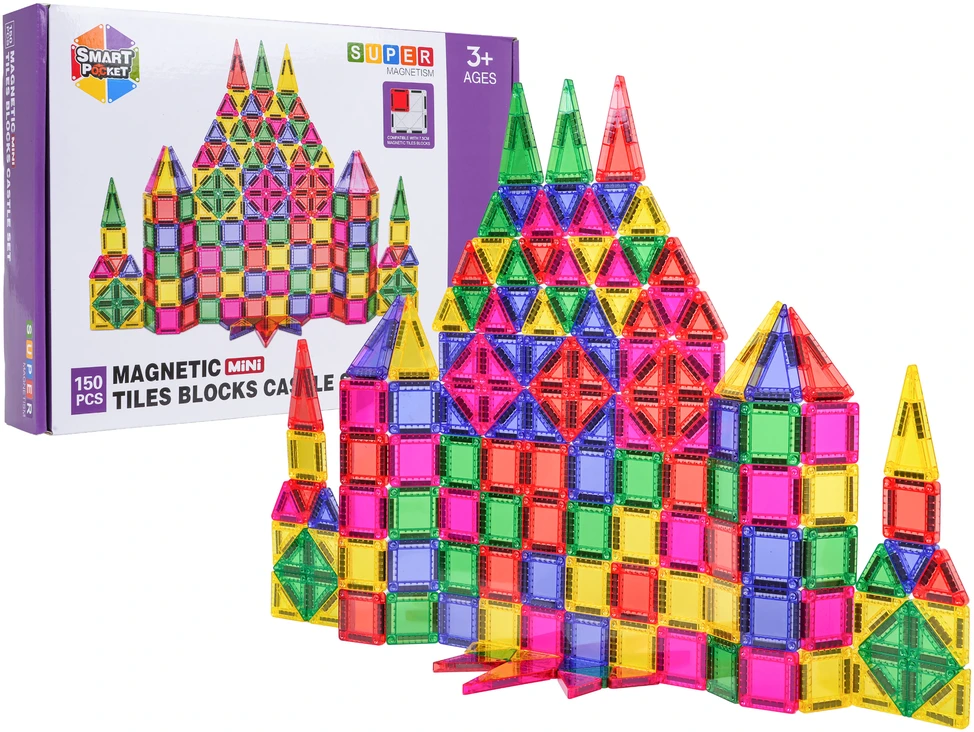 Magnetinių kaladėlių rinkinys 150 vnt