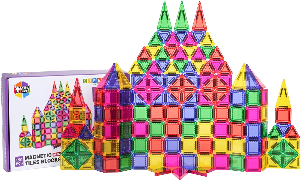 Magnetinių kaladėlių rinkinys 150 vnt