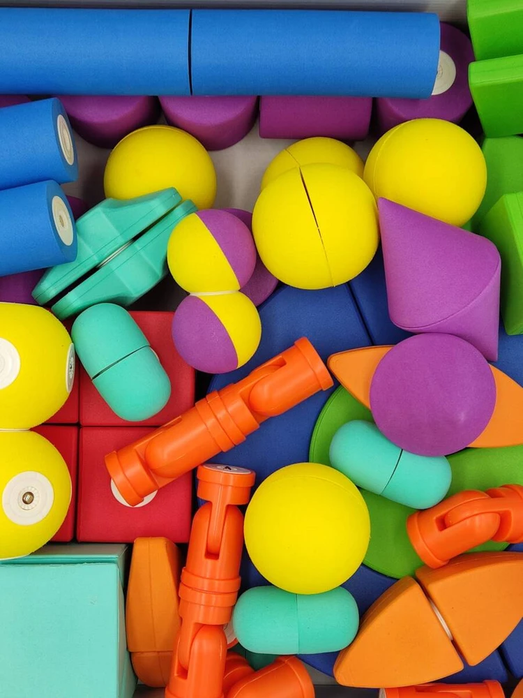 Magnetinių putų konstruktorius MagFlexi 100 detalių, vaikams nuo 3 metų, spalvotas