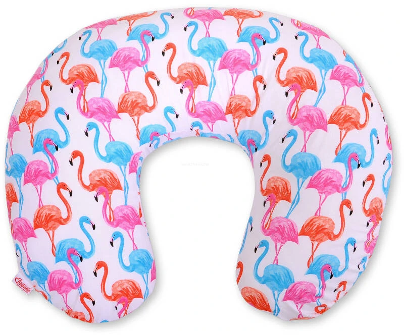 Bobono Maitinimo pagalvė žindymui, nuimamas užvalkalas, flamingo