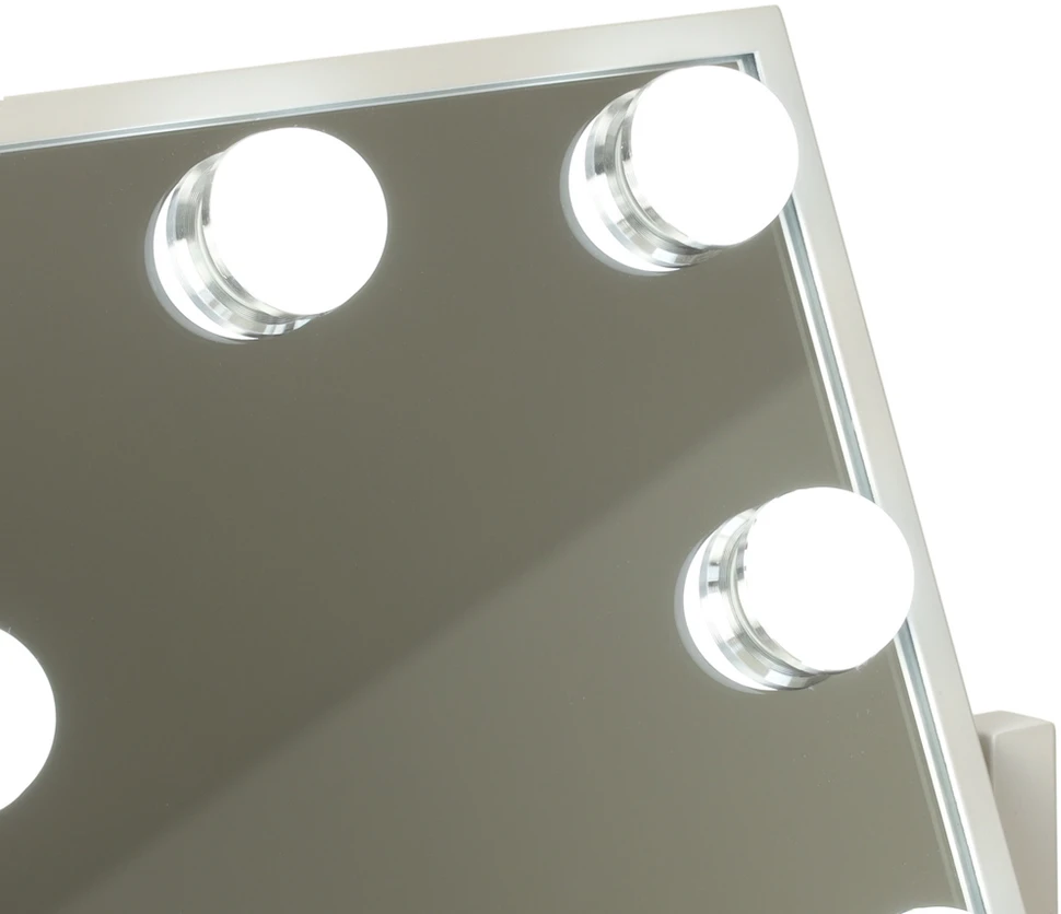 Kosmetinis veidrodėlis su LED lempomis ir USB jungtimi, 30x40cm