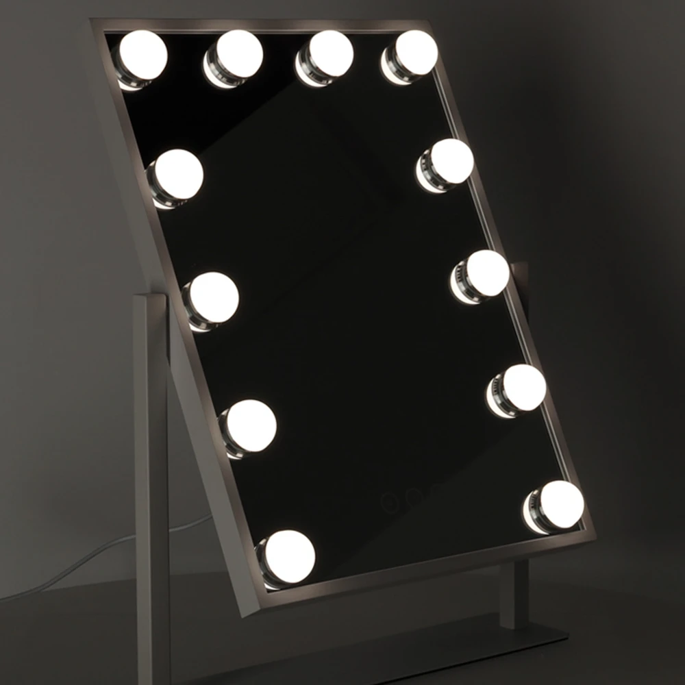 Kosmetinis veidrodėlis su LED lempomis ir USB jungtimi, 30x40cm