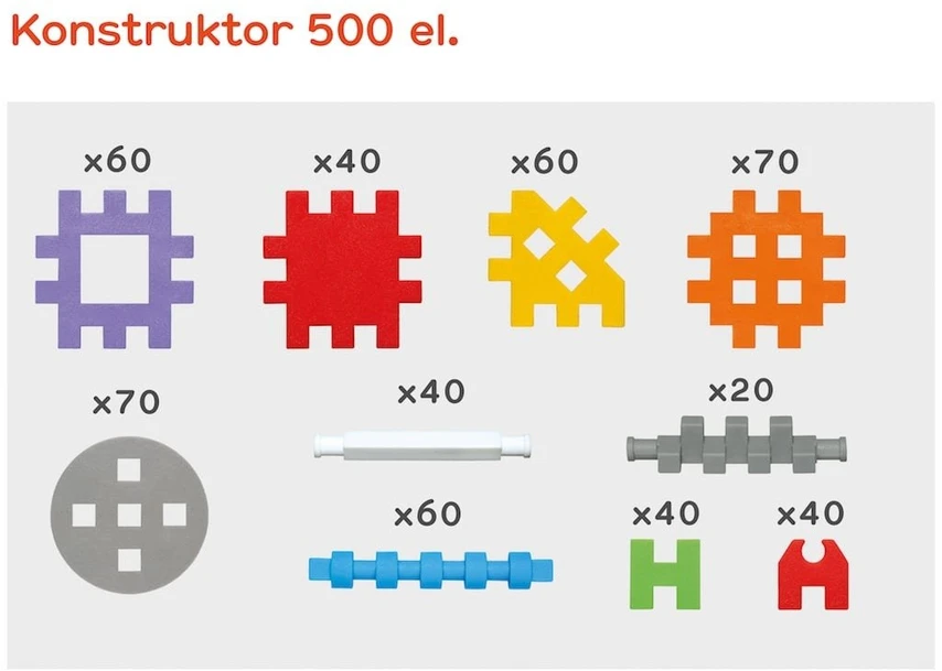 Konstrukciniai blokeliai Mini Waffle Konstruktor, 500 d.