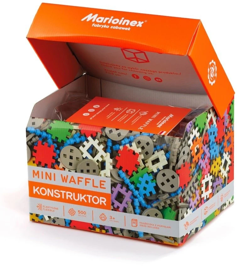 Konstrukciniai blokeliai Mini Waffle Konstruktor, 500 d.
