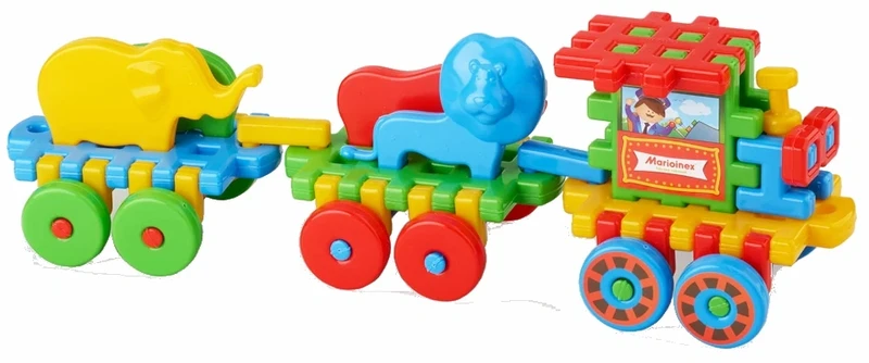 Marioinex Mini Waffle konstrukciniai žaisliniai kaladėlės vaikams nuo 2 metų, 300 dalių, spalvotos