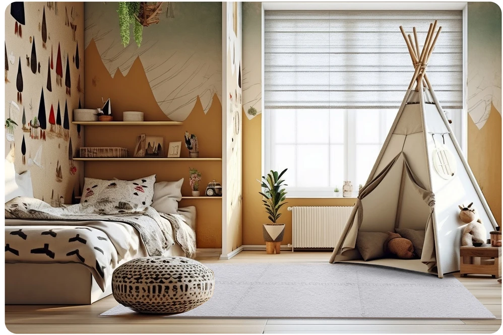 Dėlionės kilimėlis iš porolono 180 x 120 cm Massido 6 vnt
