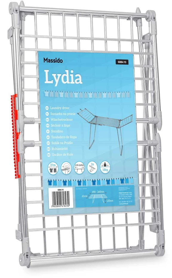 Massido Sulankstomas nerūdijančio plieno skalbinių stovas Lydia, 27 m