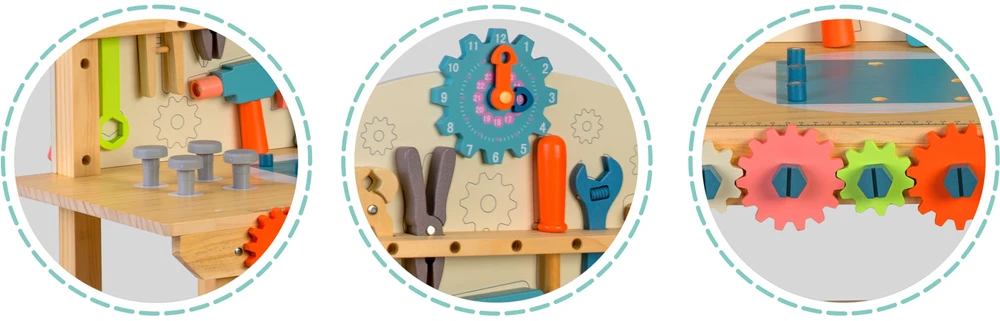 Medinės meistro dirbtuvės su įrankiais RK-876 Ricokids
