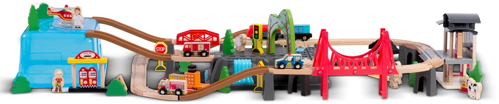Medinis miesto traukinių rinkinys 100 dalių RK-879 Ricokids