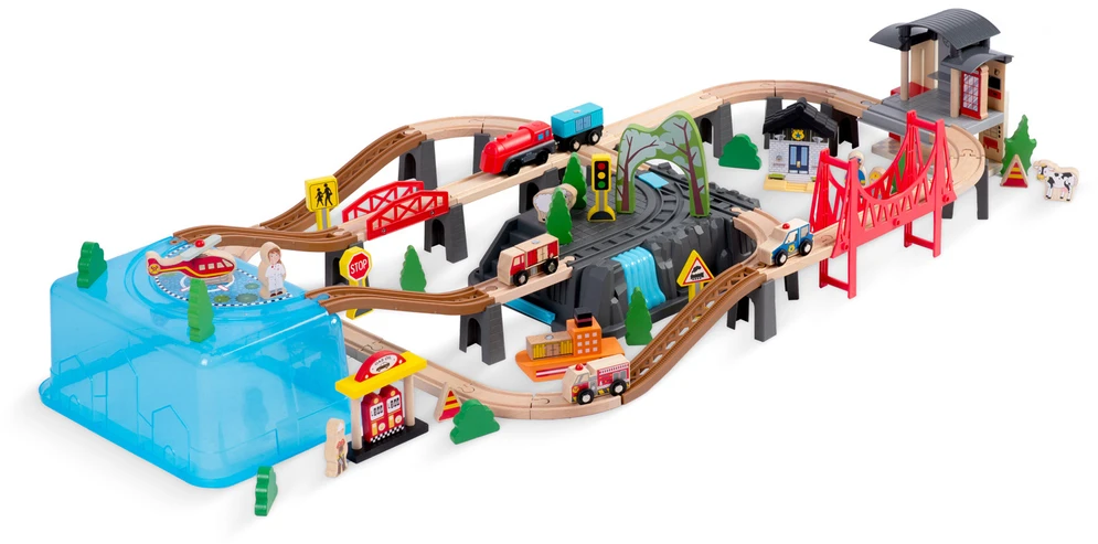 Medinis miesto traukinių rinkinys 100 dalių RK-879 Ricokids