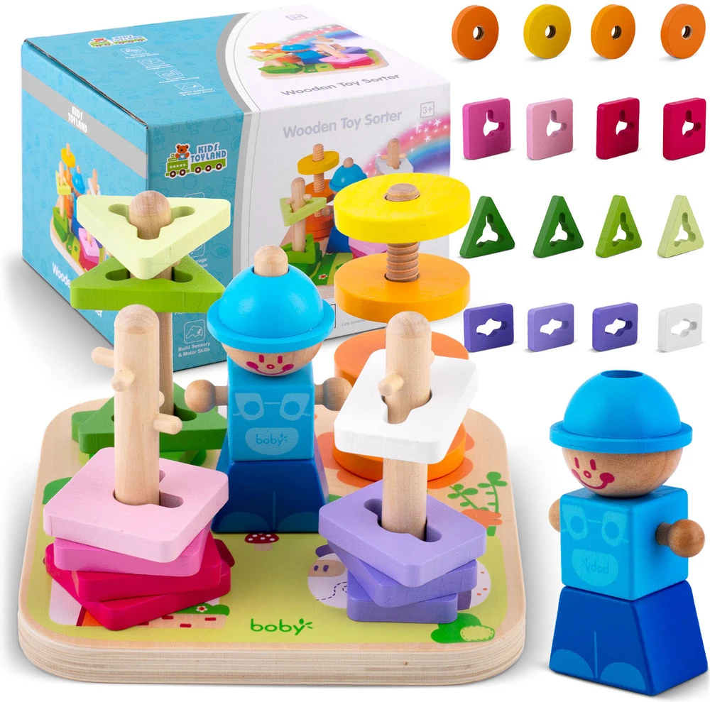 Medinė žaislinė rūšiuoklės dėlionė RK-866 Ricokids