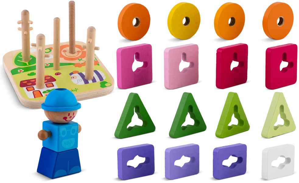 Medinė žaislinė rūšiuoklės dėlionė RK-866 Ricokids