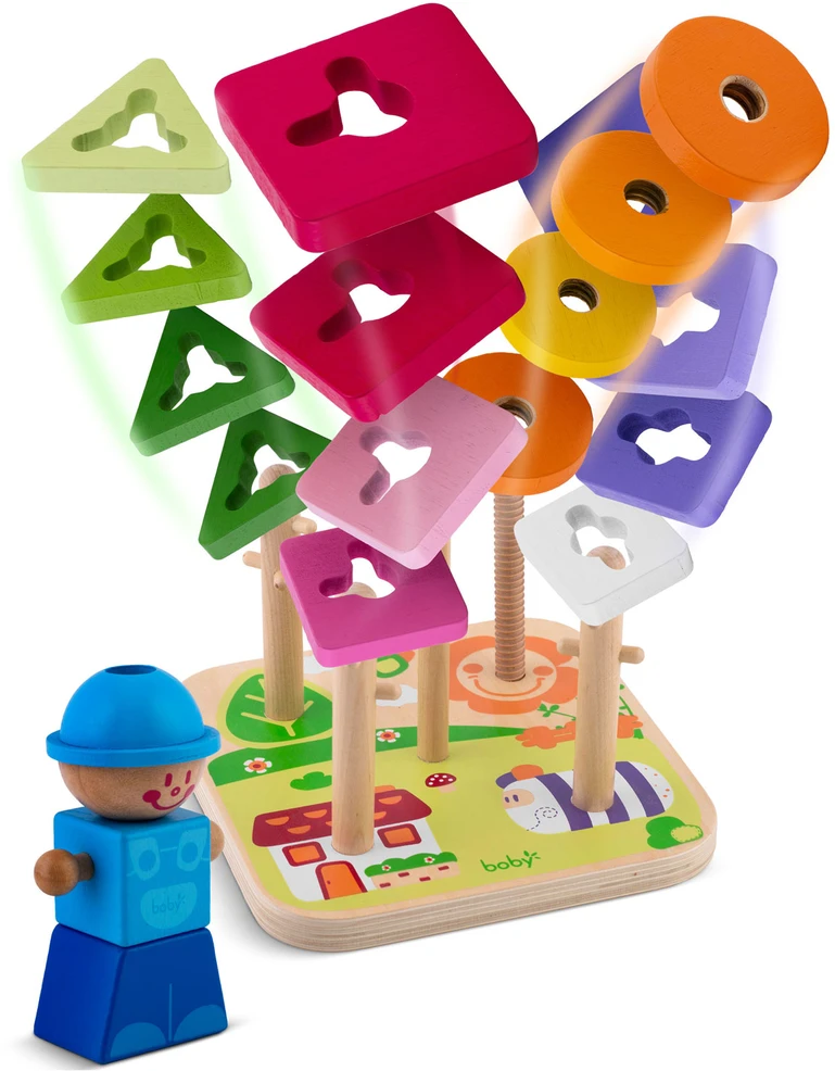 Medinė žaislinė rūšiuoklės dėlionė RK-866 Ricokids