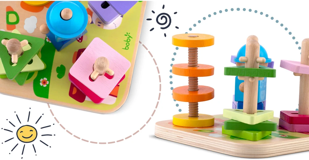 Medinė žaislinė rūšiuoklės dėlionė RK-866 Ricokids